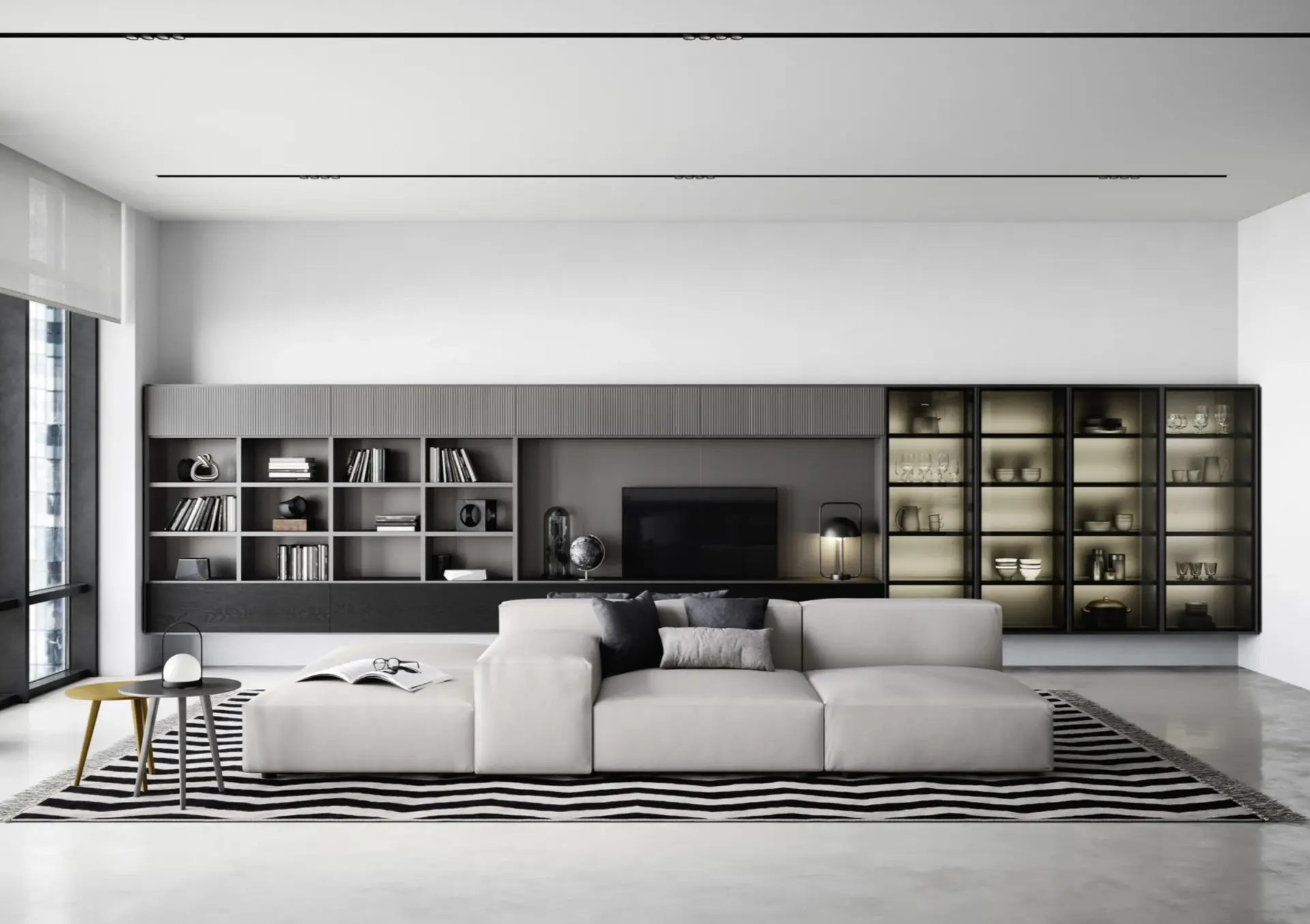 Parete attrezzata living Monlab
