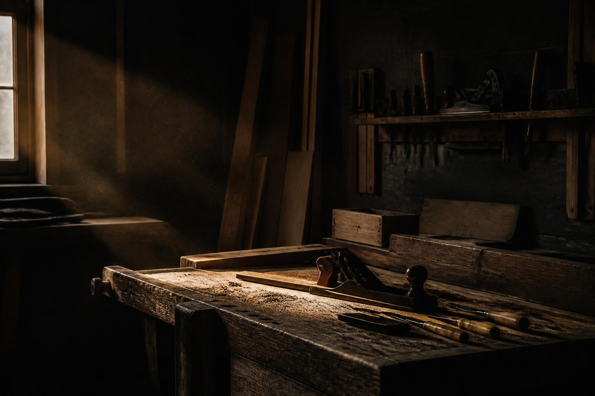 Il banco da lavoro di una bottega artigiana, all'origine della storia Monlab